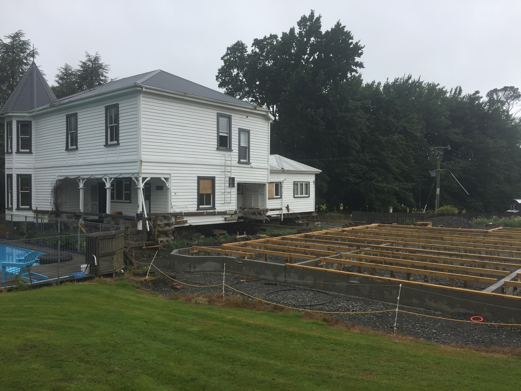 House rolling and foundation repair job in Canterbury