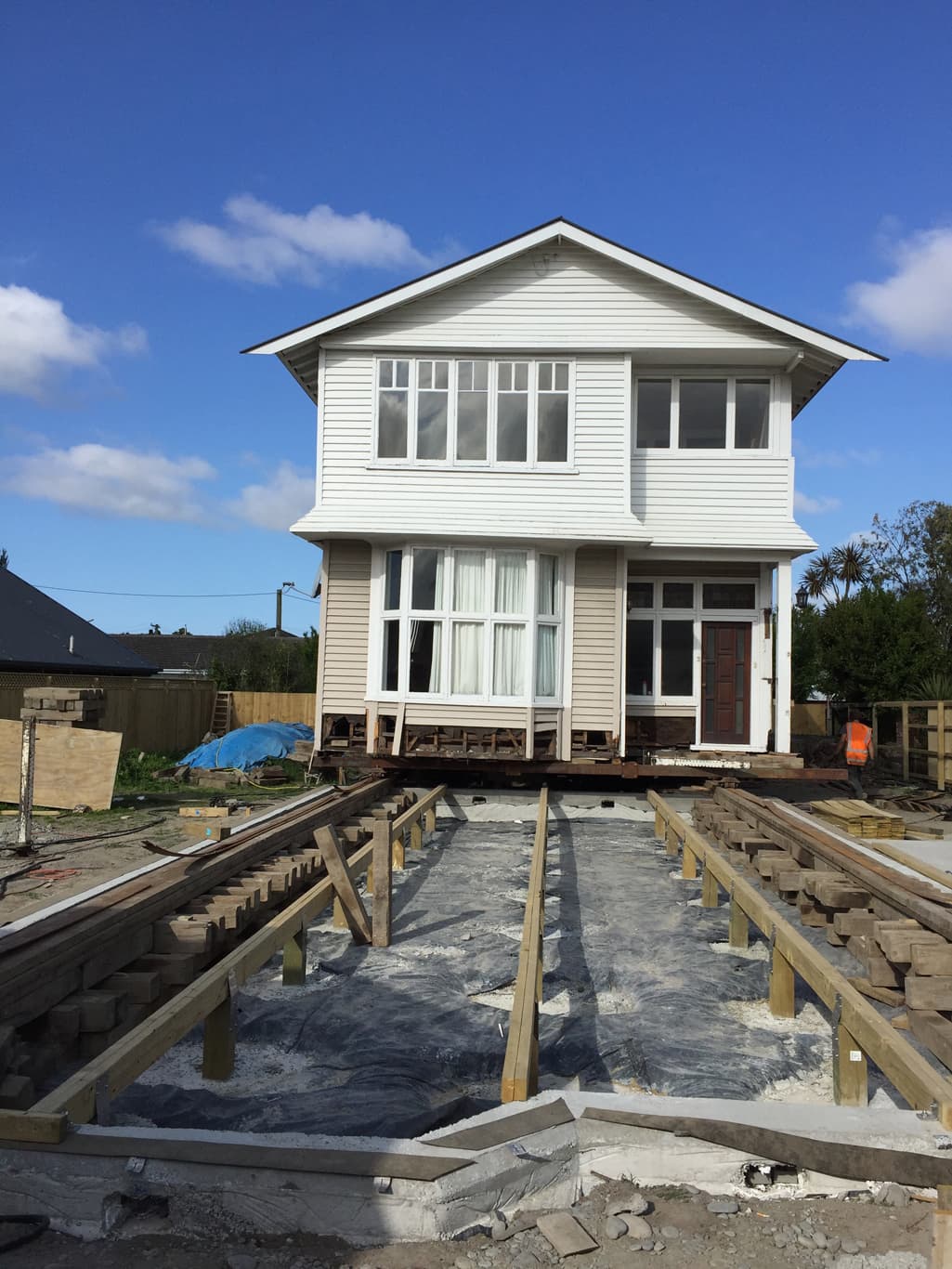 House rolling and foundation repair job in Canterbury