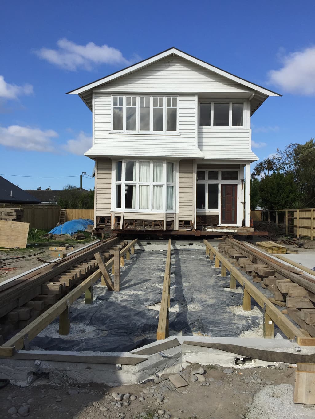 House rolling and foundation repair job in Canterbury