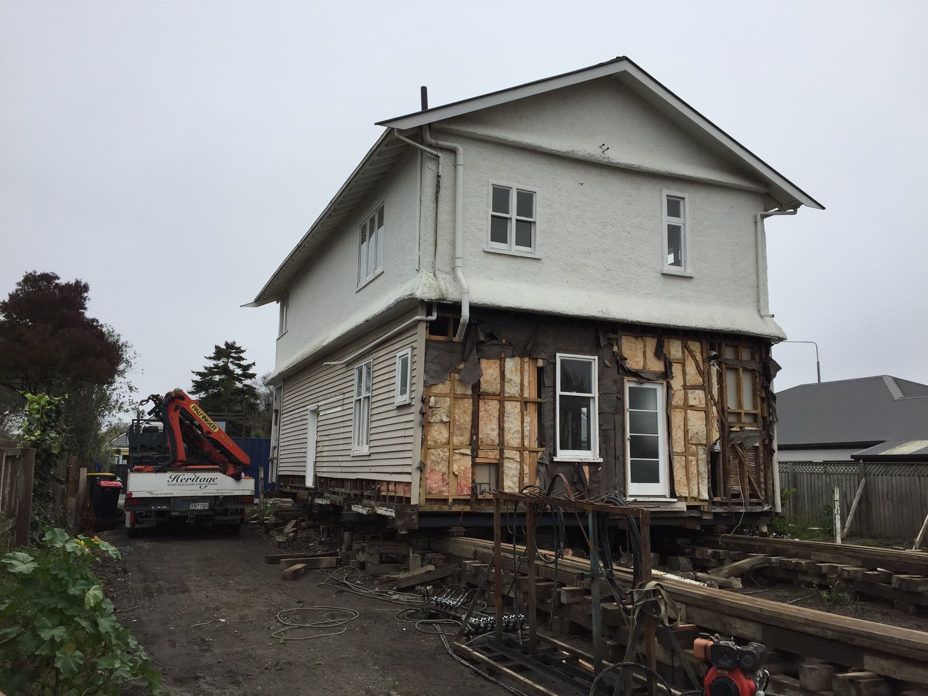 House rolling and foundation repair job in Canterbury