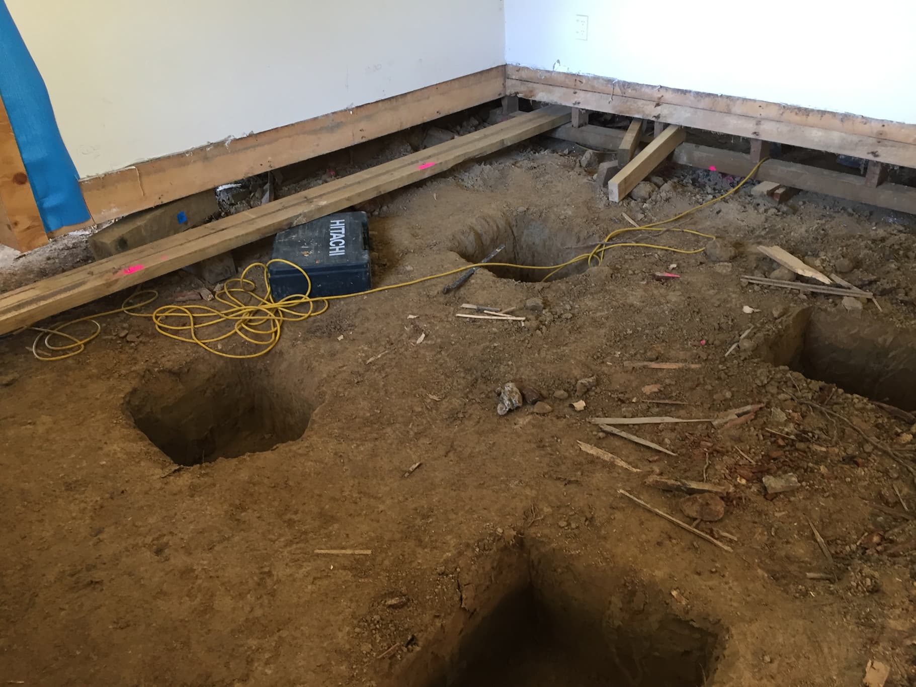 Our experienced team undertaking a pile replacement in Christchurch